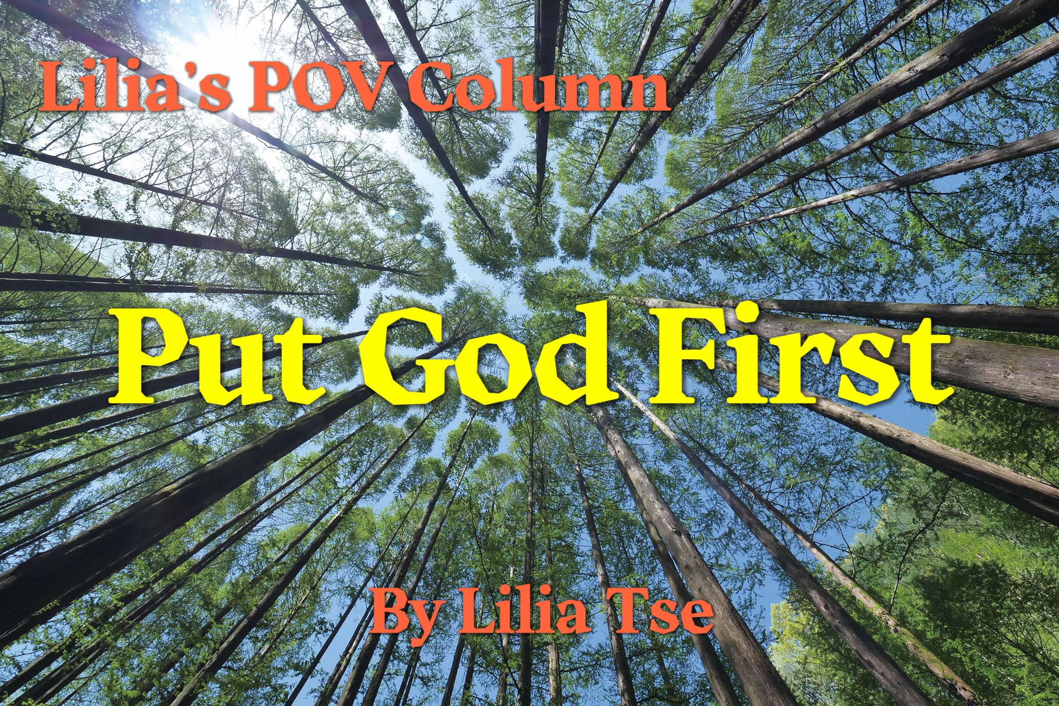讓上帝居首位 — Lilia的POV專欄